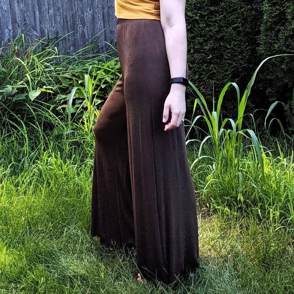 Chicos | Travelers Wide Leg Brown Palazzo Pants